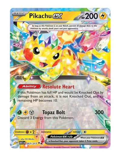 Pikachu ex #057/217 - Ascended Heroes