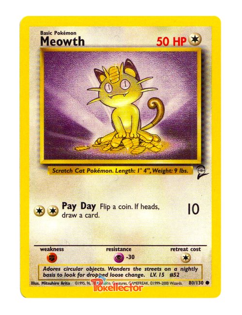 Meowth #80/130 - Base Set 2
