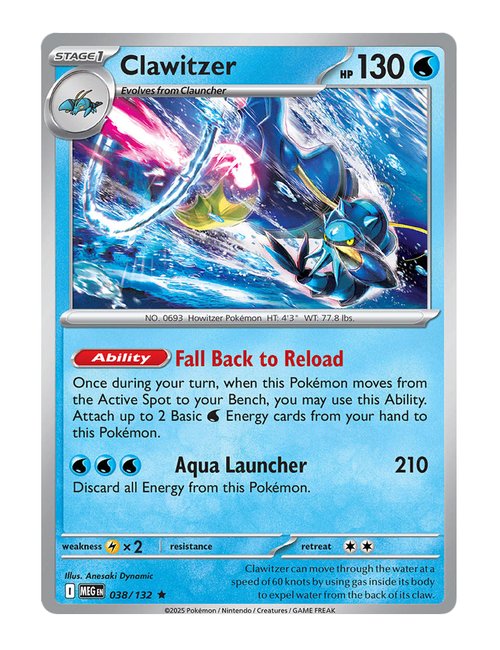 Clawitzer #038/175 Holo - Mega Evolution