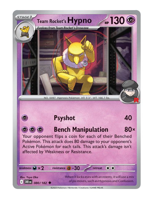 Team Rocket's Hypno #080/182 - Destined Rivals