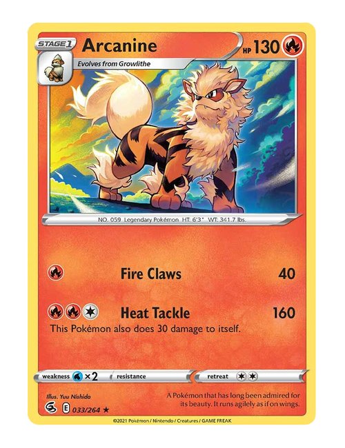 Arcanine #033/264 Reverse Holo - Fusion Strike