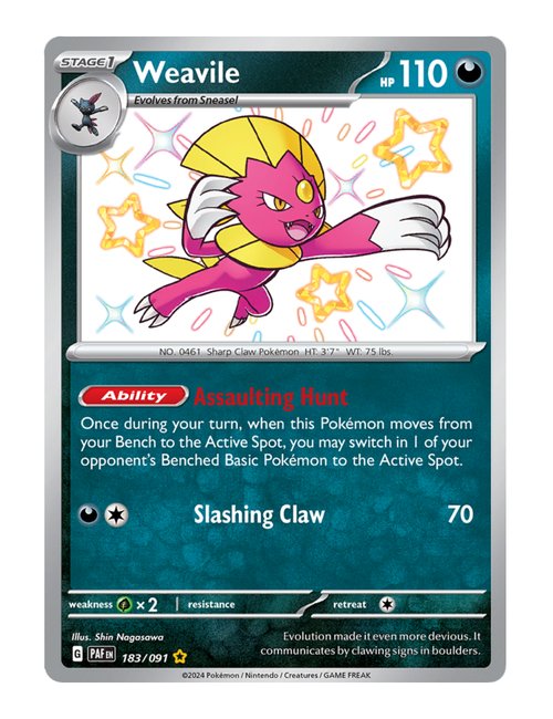 Weavile #183/091 - Paldean Fates