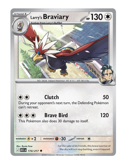 Larry's Braviary #174/217 Reverse Holo - Ascended Heroes