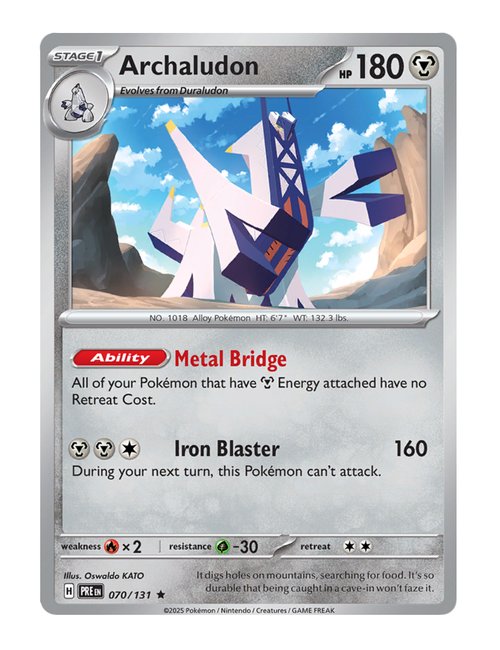 Archaludon #070/181 Holo - Prismatic Evolutions