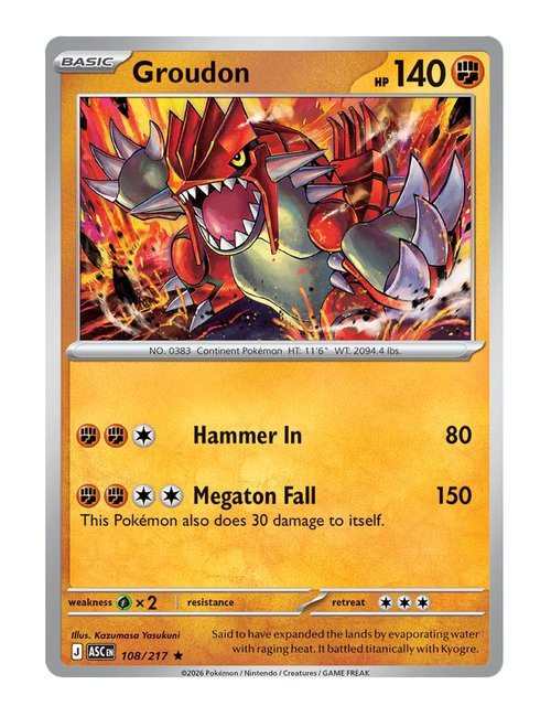Groudon #108/217 - Ascended Heroes