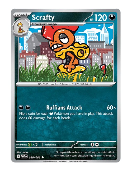 Scrafty #058/130 - White Flare