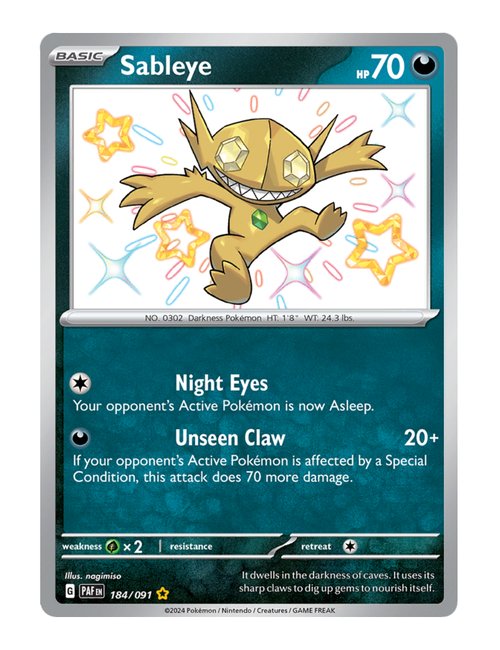 Sableye #184/091 - Paldean Fates