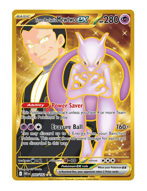 Team Rocket's Mewtwo ex #240/182 - Destined Rivals