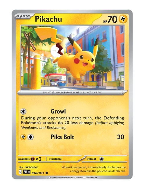 Pikachu #018/091 Reverse Holo - Paldean Fates