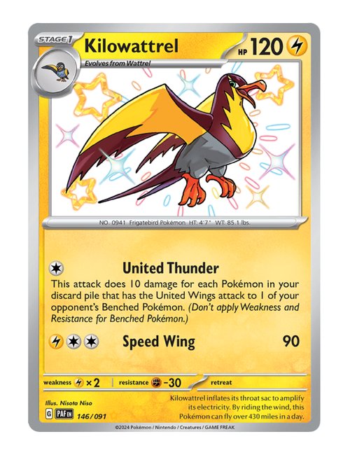 Kilowattrel #146/091 - Paldean Fates