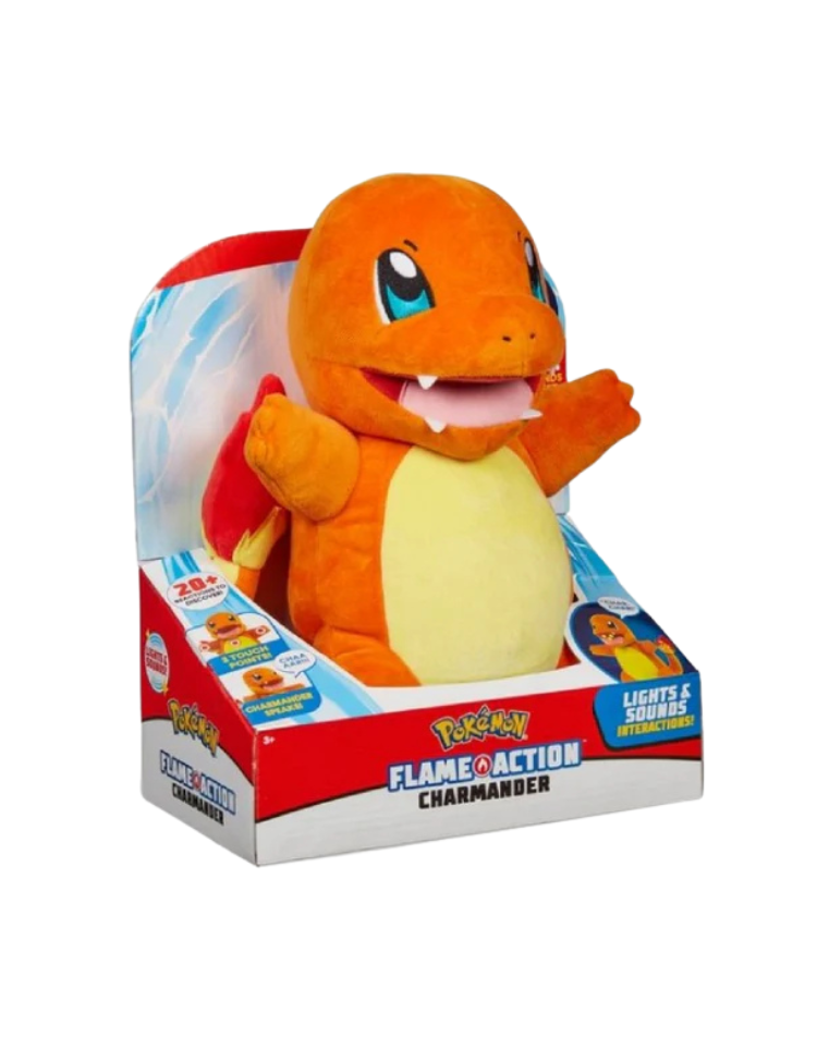Charmander - Fire Action - Sesli ve Işıklı Peluş Oyuncak