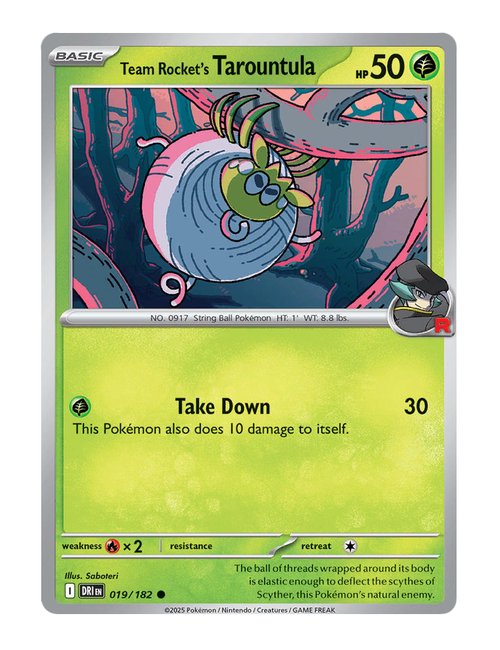 Team Rocket's Tarountula #019/182 - Destined Rivals
