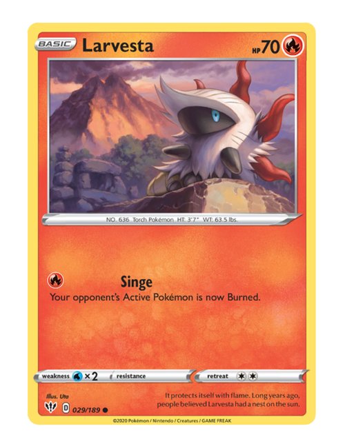 Larvesta #029/189 - Darkness Ablaze