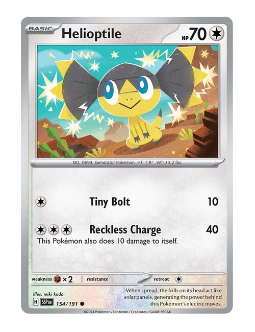 Helioptile #154/191 Reverse Holo - Surging Sparks