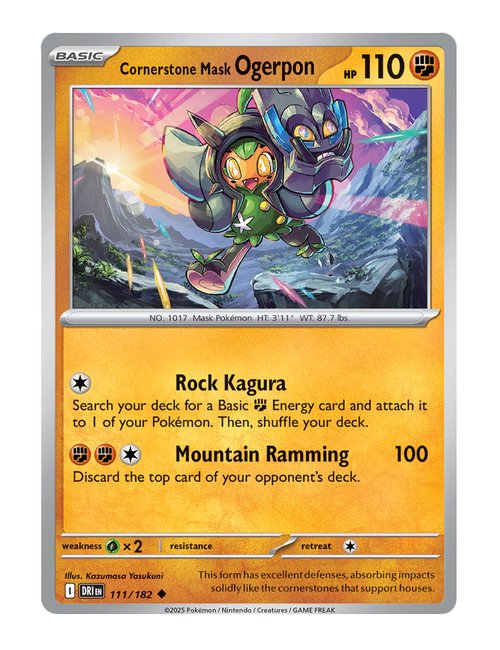 Cornerstone Mask Ogerpon #111/182 Reverse Holo - Destined Rivals