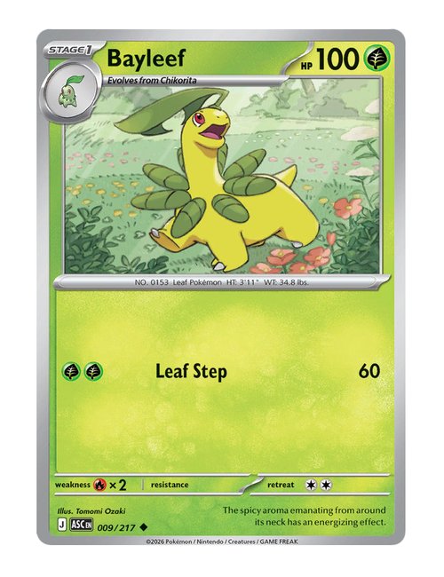 Bayleef #009/217 Reverse Holo - Ascended Heroes