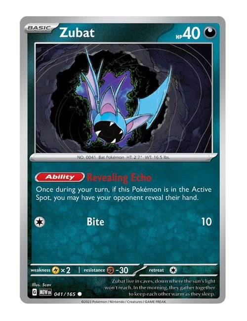 Zubat #041/165 Reverse Holo - 151