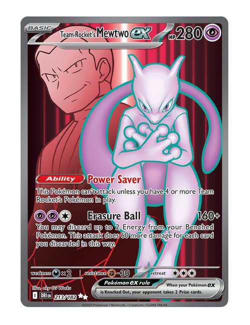 Team Rocket's Mewtwo ex #213/182 - Destined Rivals