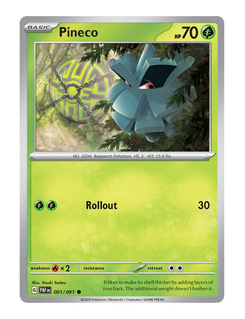 Pineco #001/091 Reverse Holo - Paldean Fates