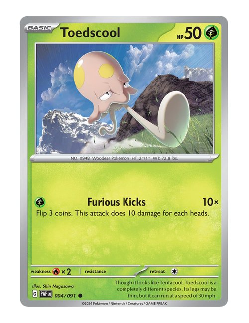 Toedscool #004/091 Reverse Holo - Paldean Fates