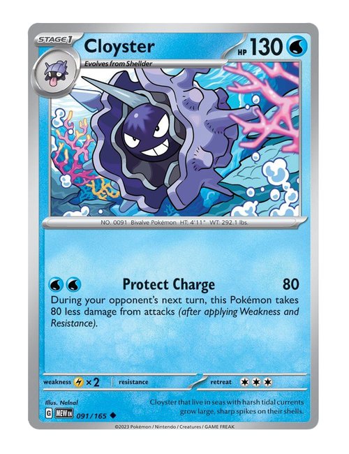Cloyster #091/165 Reverse Holo - 151