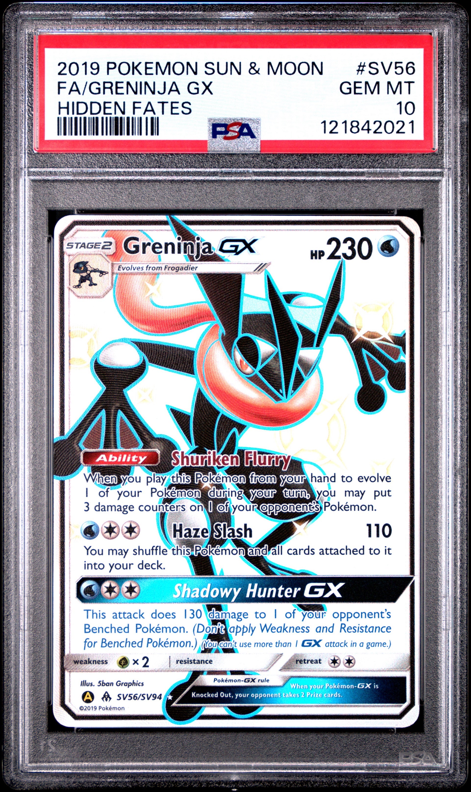 Greninja - PSA 10 - Hidden Fates