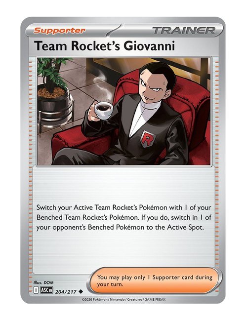 Team Rocket's Giovanni #204/217 Reverse Holo - Ascended Heroes