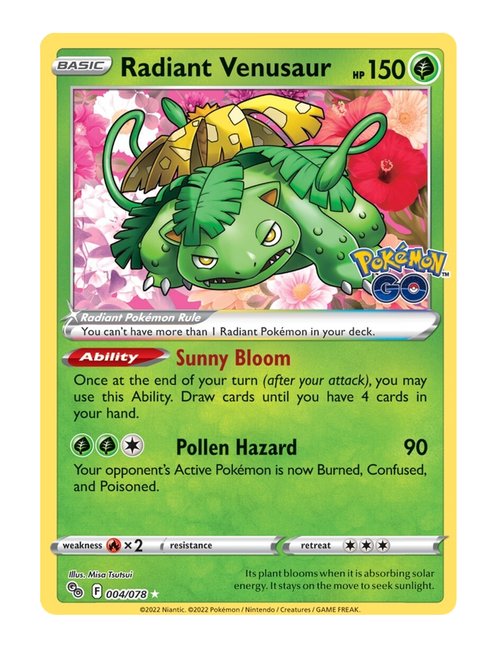 Radiant Venusaur #4/078 - Pokemon GO