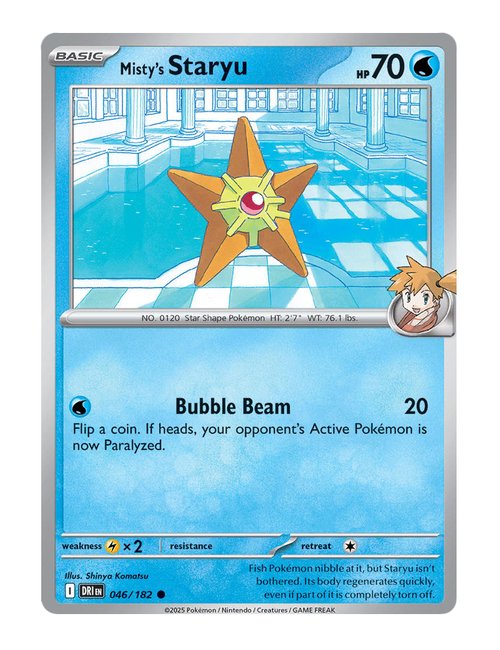 Misty's Staryu #046/182 Reverse Holo - Destined Rivals