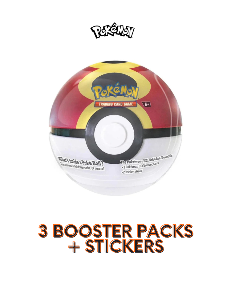PokeBall Tin - Repeat Ball - 3 Booster Packs