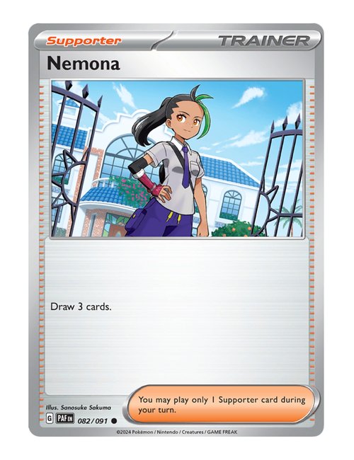 Nemona #082/091 Reverse Holo - Paldean Fates