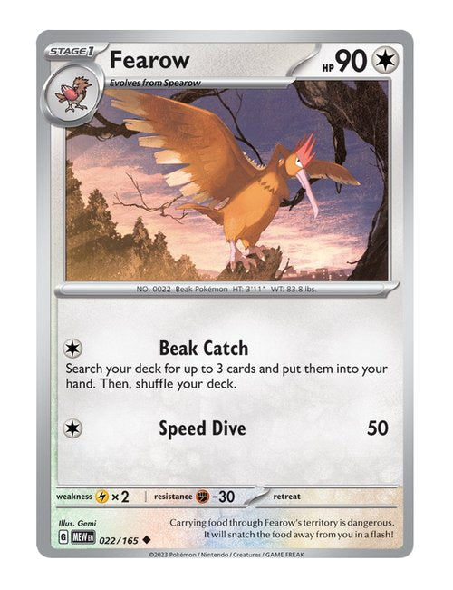 Fearow #022/165 Reverse Holo - 151