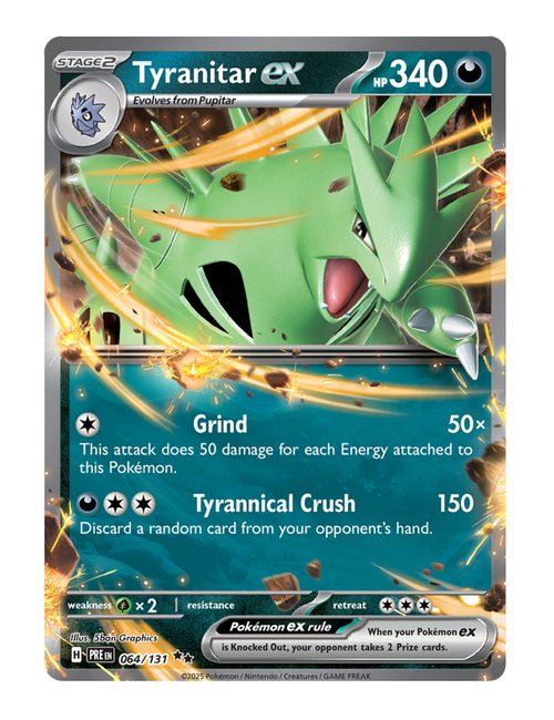 Tyranitar ex #64/181 - Prismatic Evolutions stamped