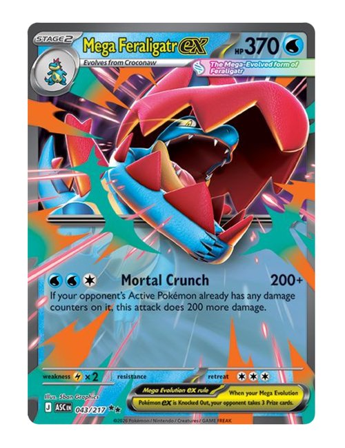 Mega Feraligatr ex #043/217 - Ascended Heroes