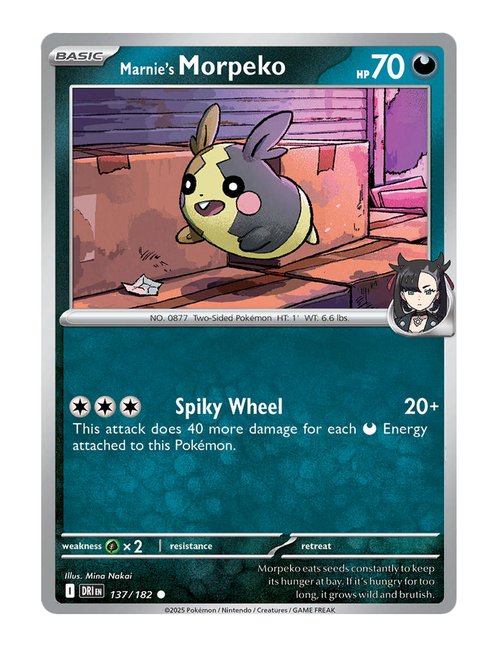 Marnie's Morpeko #137/182 Reverse Holo - Destined Rivals