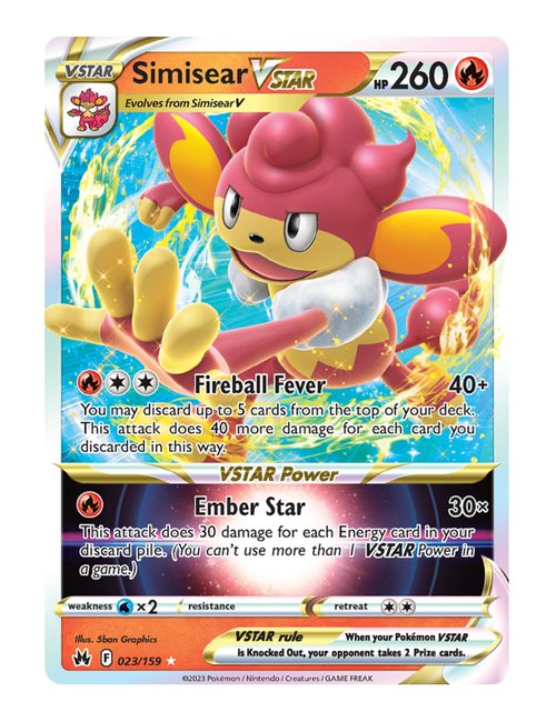 Simisear VSTAR #23/160 - Crown Zenith
