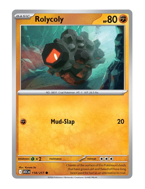Rolycoly #118/217 Reverse Holo - Ascended Heroes