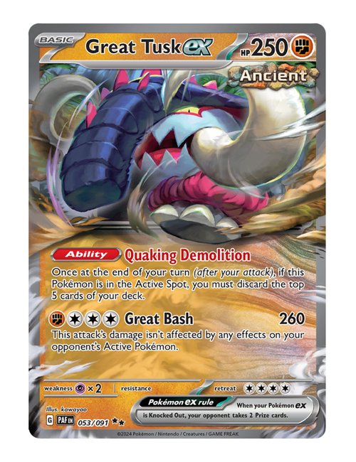 Great Tusk ex #053/091 - Paldean Fates
