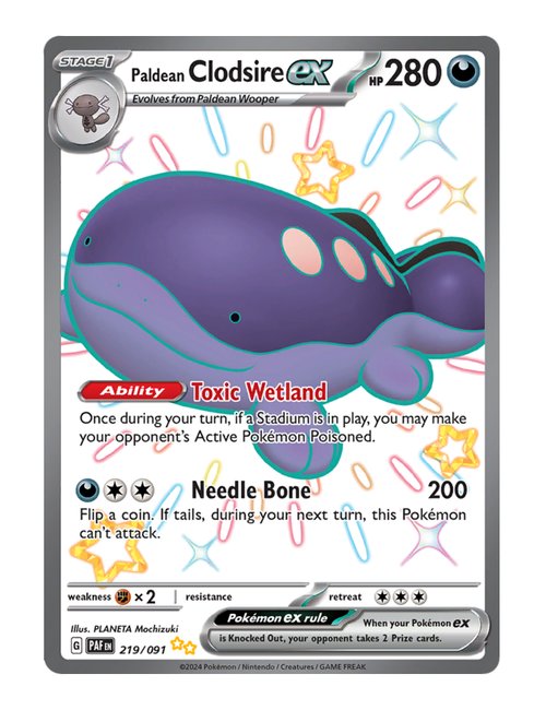 Paldean Clodsire ex #219/091 - Paldean Fates