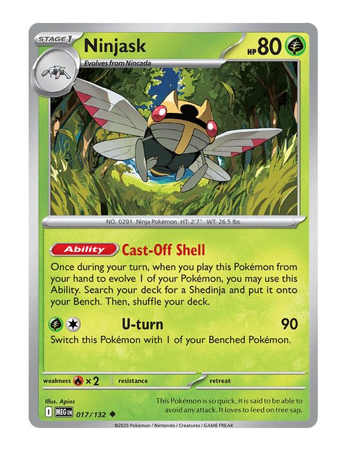 Ninjask #017/175 Reverse Holo - Mega Evolution
