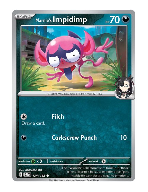 Marnie's Impidimp #134/182 Reverse Holo - Destined Rivals