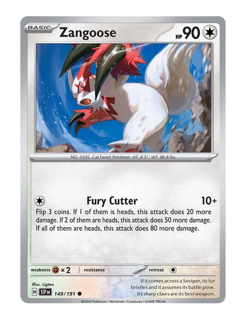 Zangoose #149/191 Reverse Holo - Surging Sparks