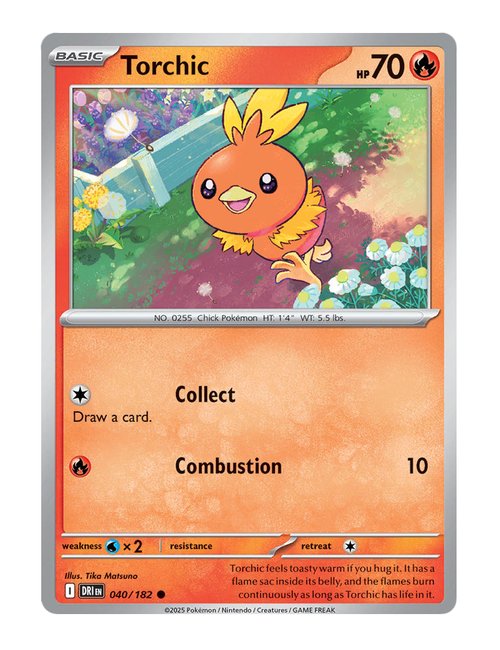 Torchic #040/182 Reverse Holo - Destined Rivals