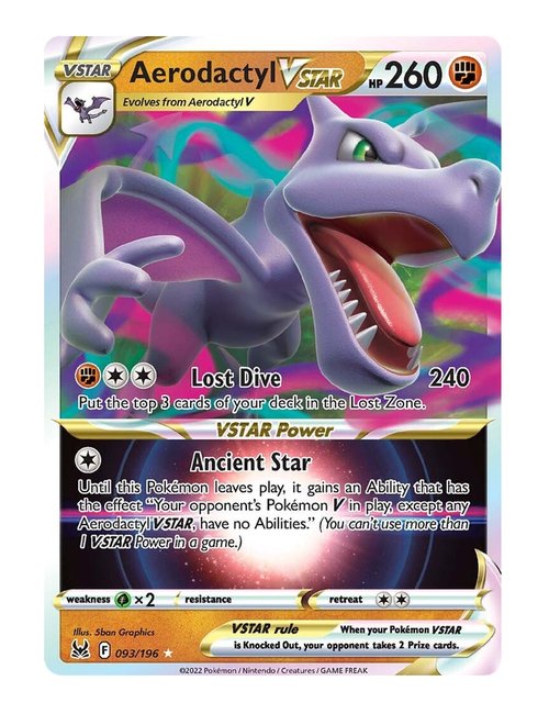 Aerodactyl VSTAR #93/196 Reverse Holo - Lost Origin