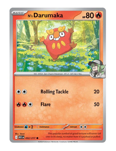 N's Darumaka #032/217 - Ascended Heroes