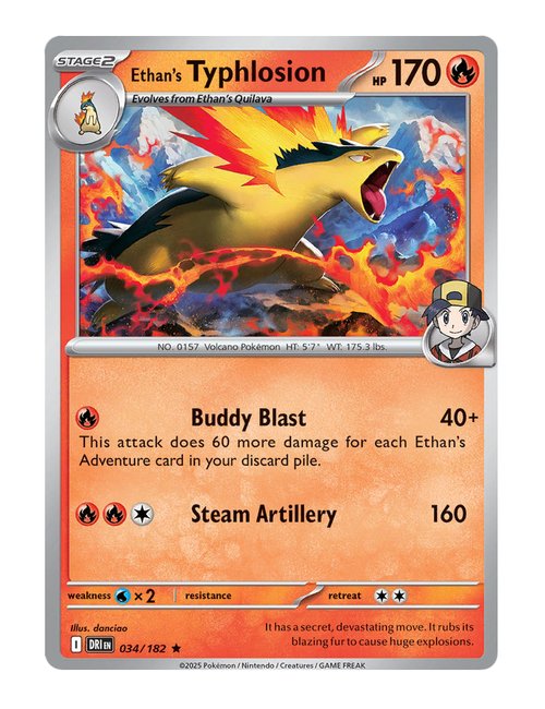 Ethan's Typhlosion #034/182 Holo - Destined Rivals