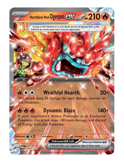Hearthflame Mask Ogerpon ex #40/167 - Twilight Masquerade