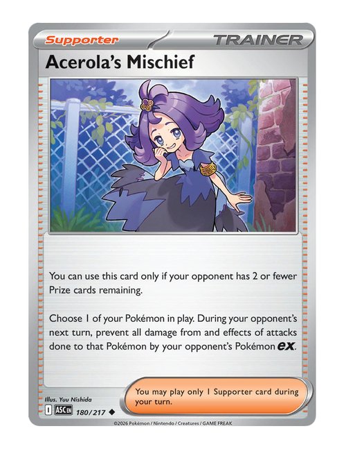 Acerola's Mischief #180/217 Reverse Holo - Ascended Heroes