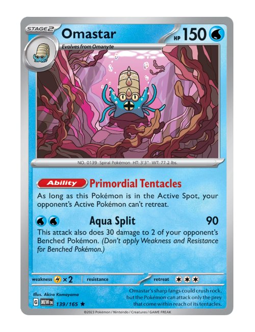 Omastar #139/165 Reverse Holo - Japanese 151
