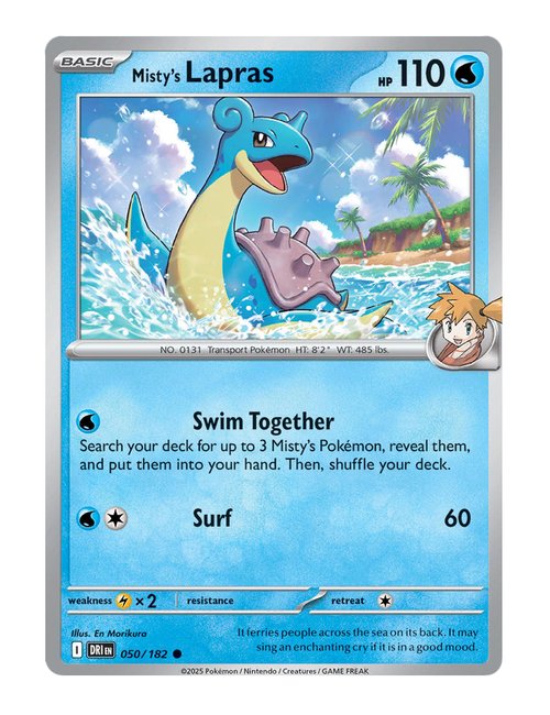 Misty's Lapras #050/182 Reverse Holo - Destined Rivals
